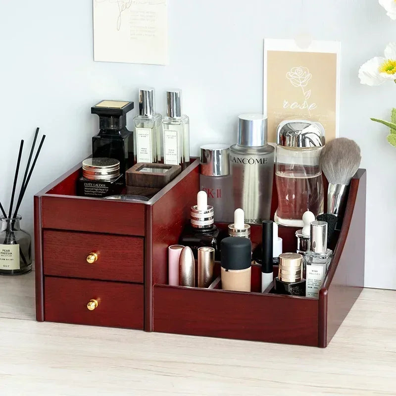 Luxury Clear Makeup Organizer with Drawers – Large Capacity Skincare & Cosmetic Storage Box