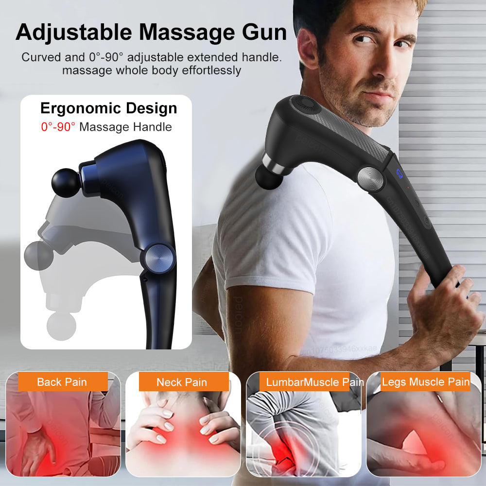 Electric Fascia Massage Gun – Deep Tissue Muscle Massager for Neck, Back & Shoulders