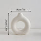 Nordic Circular Hollow Ceramic Vase – Modern Decorative Flower Vase for Home Décor