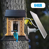 1080P Smart Bird Feeder with HD Camera – Solar Powered WiFi Bird Watching Feeder