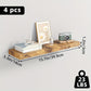 Floating Wooden Wall Shelves Set (2/4/6 PCS) – Modern Wall-Mounted Storage Shelves