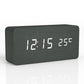 Wooden LED Digital Alarm Clock – Temperature Display Bedside & Desk Clock