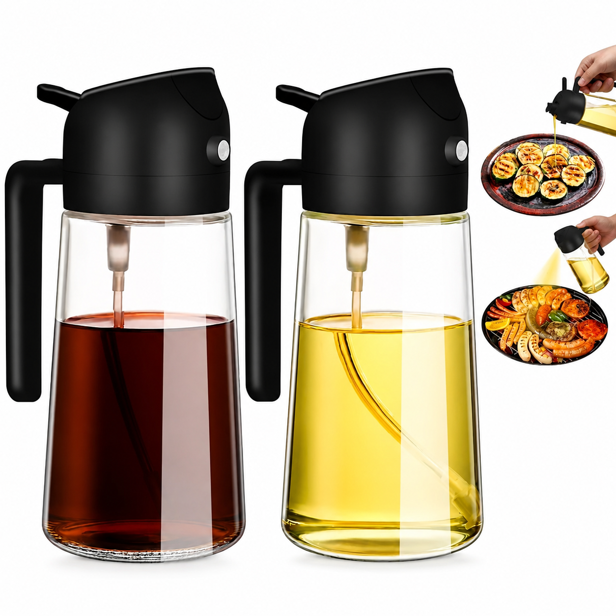 2PCS Oil Sprayer & Pourer Set – 500ML